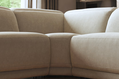 Manor – 1.5 Corner 3 Power Recliner Sofa with Headrest – Beige