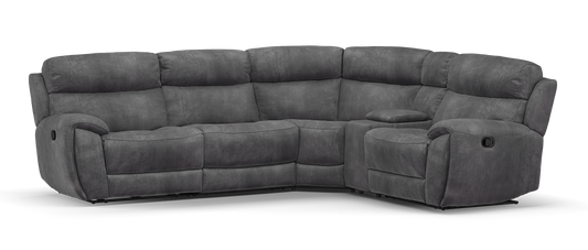 Radleigh – 2.5 Corner 1.5 Triple Recliner Sofa with Smart Console – Grey