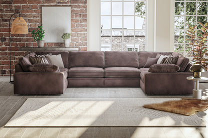 Atelier – Large U Shaped Corner, Full Back – Brown