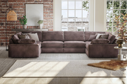 Atelier – Large U Shaped Corner, Full Back – Brown