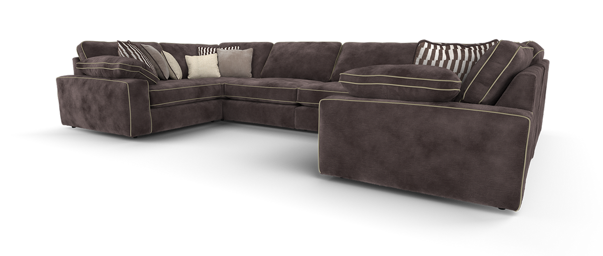 Atelier – Large U Shaped Corner, Full Back – Brown