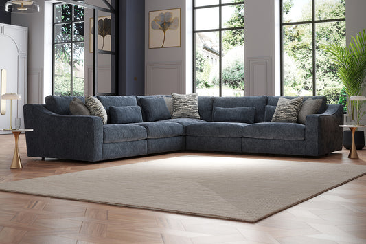 Bellagio – 3 Corner 3 Sofa with Reversible Feather Flex Interior – Blue