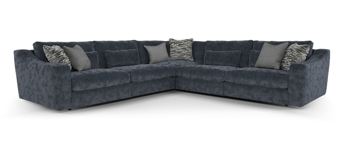 Bellagio – 3 Corner 3 Sofa with Reversible Feather Flex Interior – Blue