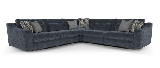 Bellagio – 3 Corner 3 Sofa with Reversible Feather Flex Interior – Blue
