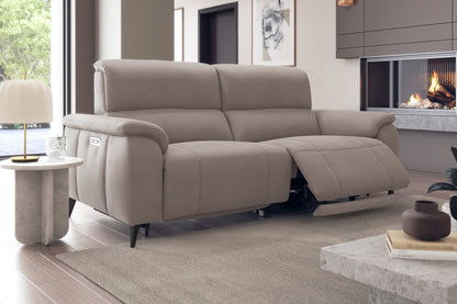 Bailey – 3 Corner 1.5 Chaise Sofa with Power Recliner & Headrest – Black