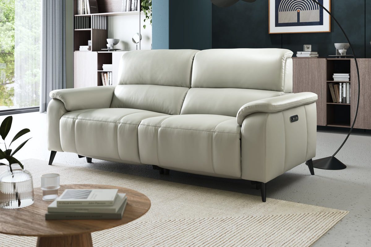 Bailey – 3 Corner 1.5 Chaise Sofa with Power Recliner & Headrest – Black