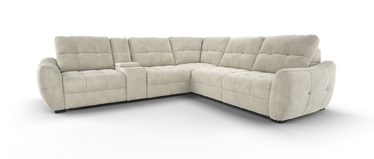 Alvera – 3 Cnr 3 Triple Motion Chs, Heated, Smart Cons, Quad Spkrs – Beige
