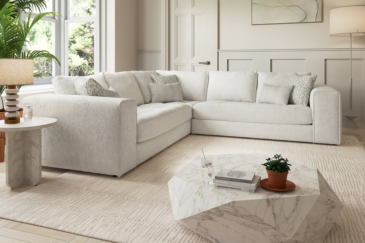 Ascot – 3 Corner 3 Sofa with Bench Seat – Beige
