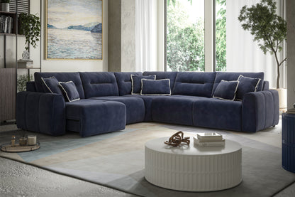Daxton – 3 Corner 3 Triple Motion Chaise with Storage – Blue