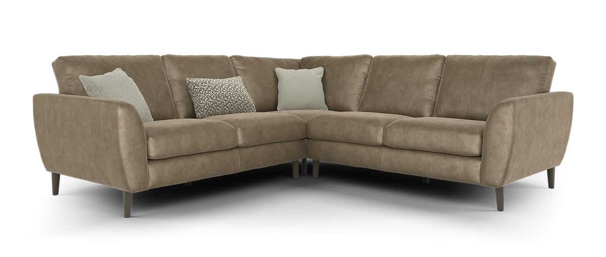 The Hackney – 2 Corner 2 Seater Sofa with Memory Foam Cushion – Brown
