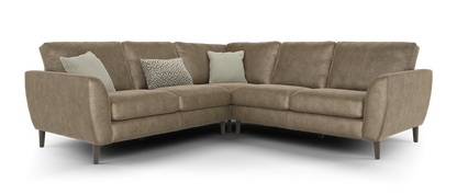The Hackney – 2 Corner 2 Seater Sofa with Memory Foam Cushion – Brown