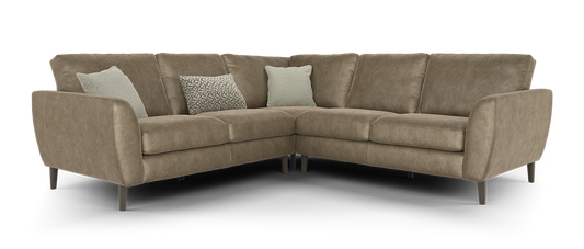 The Hackney – 2 Corner 2 Seater Sofa with Memory Foam Cushion – Brown