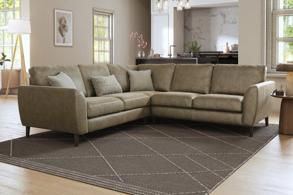 The Hackney – 2 Corner 2 Seater Sofa with Memory Foam Cushion – Brown
