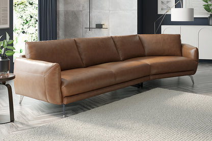 Adler – 4 Seater Asymmetric Sofa – Brown
