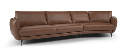 Adler – 4 Seater Asymmetric Sofa – Brown