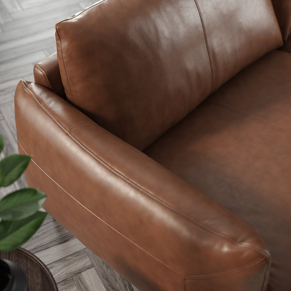 Adler – 4 Seater Asymmetric Sofa – Brown