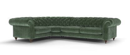 Darcy – 1.5 Corner 3 Sofa without Studs – Green