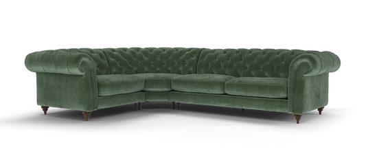 Darcy – 1.5 Corner 3 Sofa without Studs – Green