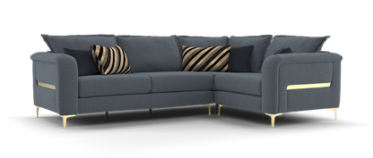 Eastwood – 3 Corner 1 Sofa with Trim – Blue