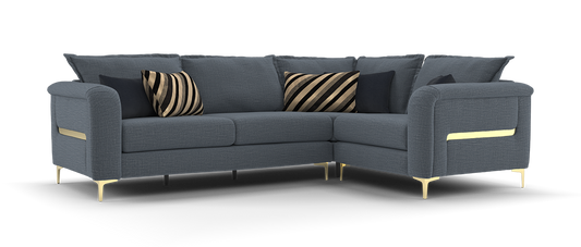 Eastwood – 3 Corner 1 Sofa with Trim – Blue