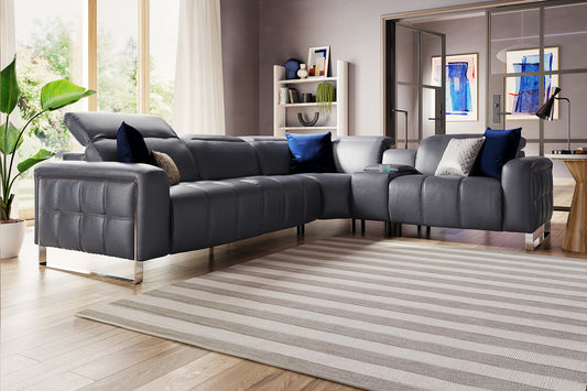 Marvella – 3 Corner 1.5 Chaise Sofa with Power Recliner – Beige