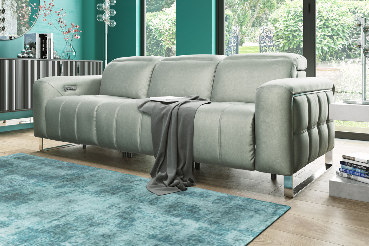 Marvella – 3 Corner 1.5 Chaise Sofa with Power Recliner – Beige