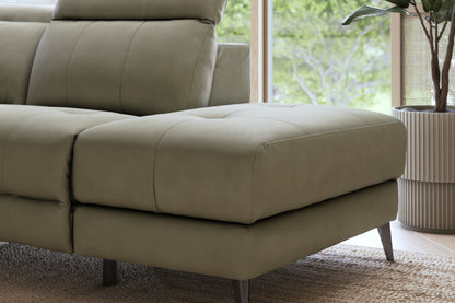 Jax – 3 Cnr 1.5 Chaise, Double Pow Recliner, Headrest & Storage – Brown