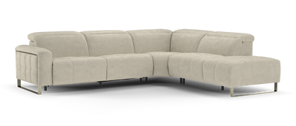 Marvella – 3 Corner 1.5 Chaise Sofa with Power Recliner – Beige