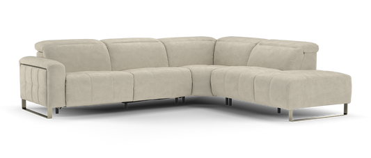 Marvella – 3 Corner 1.5 Chaise Sofa with Power Recliner – Beige