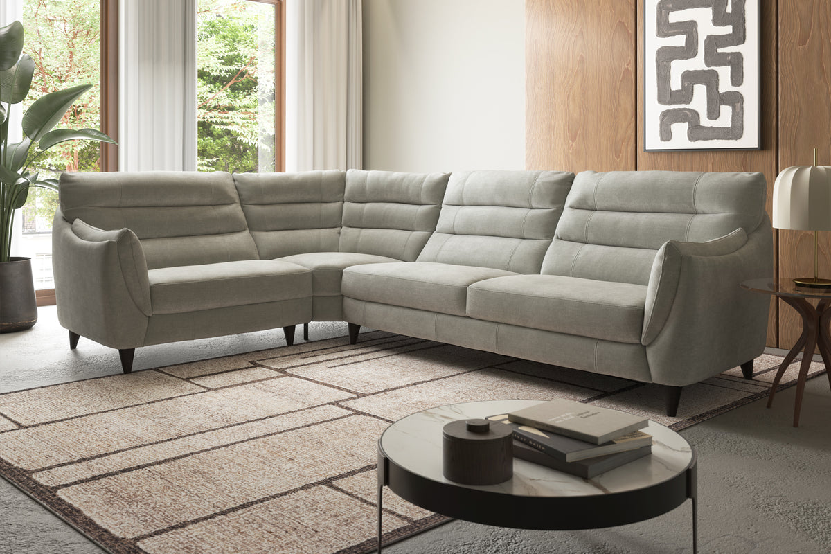 Sasso – 1 Corner 3 Seater Sofa – Beige