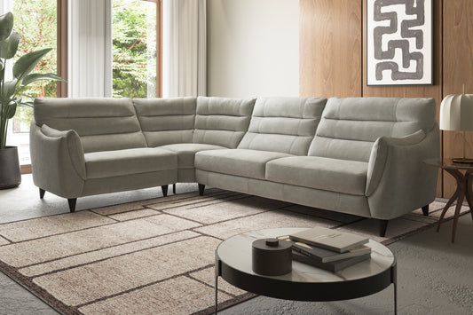 Sasso – 1 Corner 3 Seater Sofa – Beige