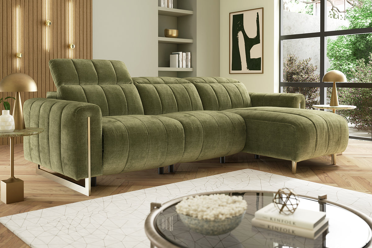 The Paramount – 3 Corner 1.5 Power Recliner Sofa with Headrest – Grey