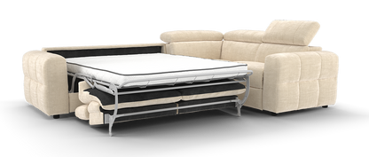 Colorado – 3 Sofa Bed Corner 1.5, Power Recliner – Beige
