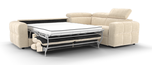 Colorado – 3 Sofa Bed Corner 1.5, Power Recliner – Beige