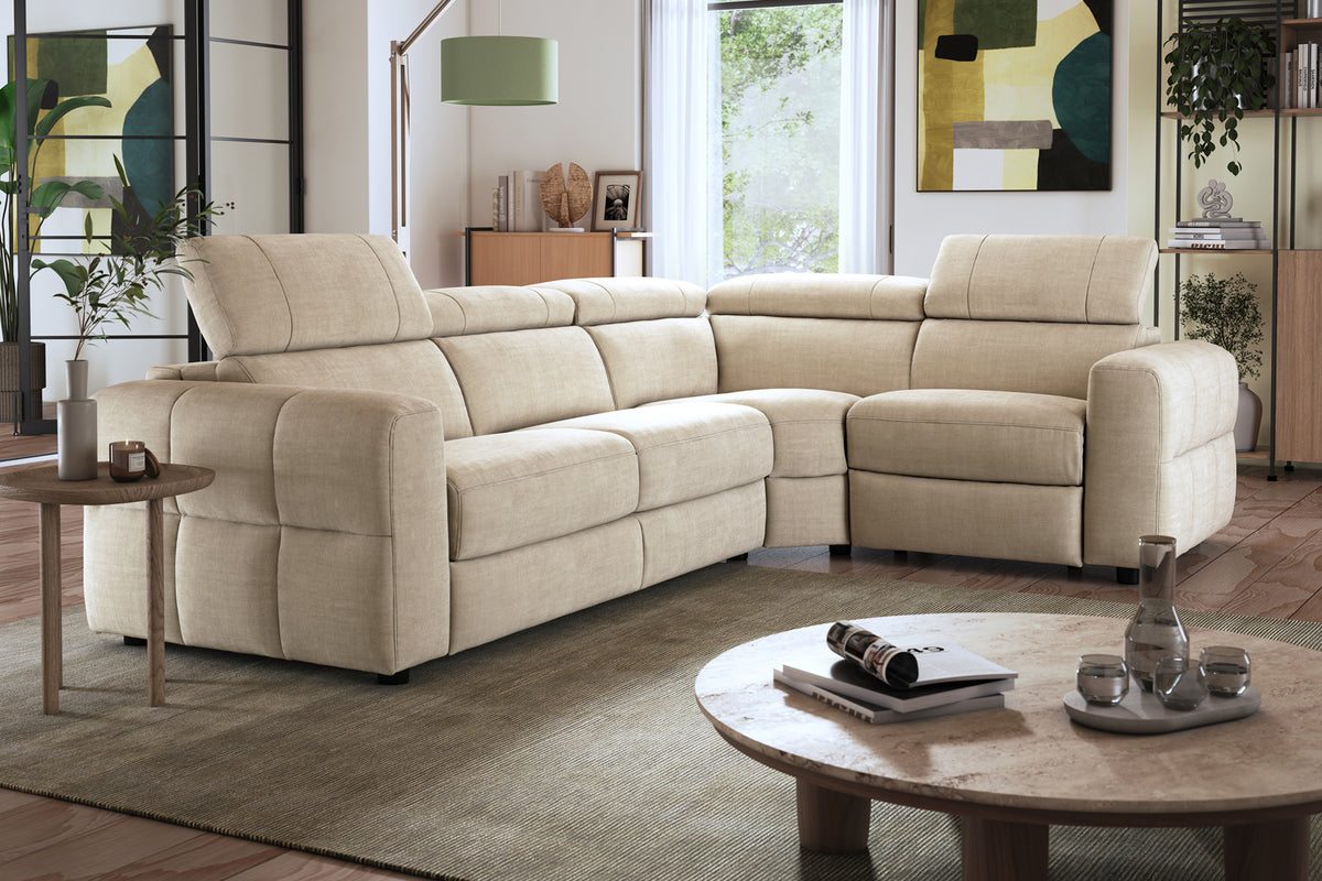 Colorado – 3 Corner 1.5 Power Recliner Sofa – Beige