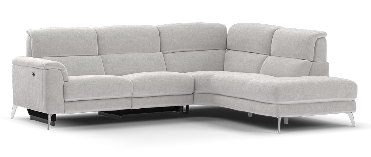 Illinois – 2 Seater Power Recliner, Corner, 1 Seater Terminal – Grey