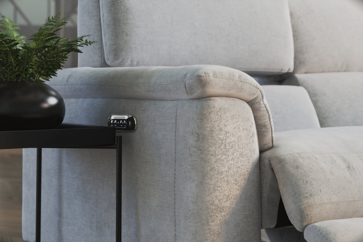 Illinois – 2 Seater Power Recliner, Corner, 1 Seater Terminal – Grey