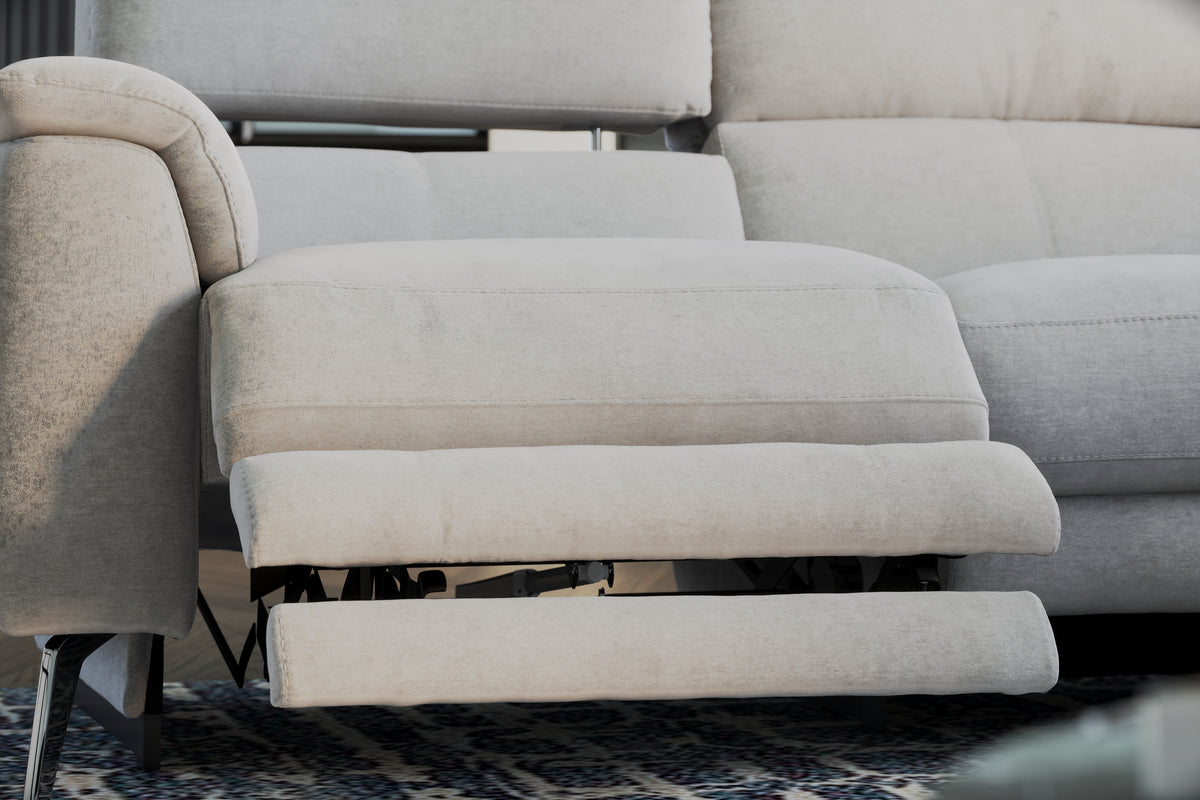 Illinois – 2 Seater Power Recliner, Corner, 1 Seater Terminal – Grey