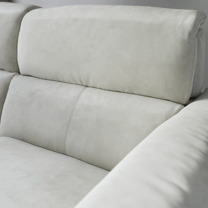 Illinois – 2 Corner 1 Power Recliner Sofa with Power Headrest – Silver
