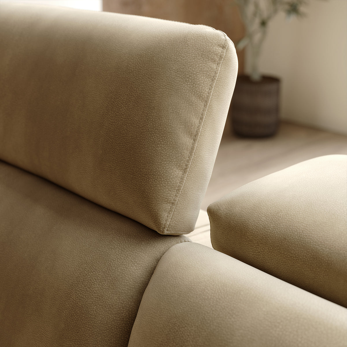 The Serene – 3 Corner 1 Power Recliner Sofa with Headrest and Console – Green