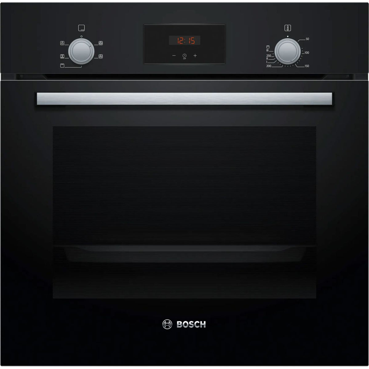 Bosch Series 2 Built In Electric Single Oven - Black - Front shot