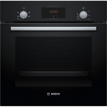 Bosch Series 2 Built In Electric Single Oven - Black - Front shot
