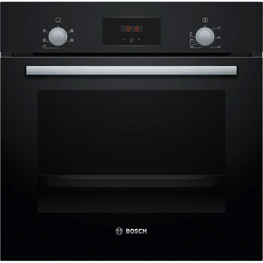 Bosch Series 2 Built In Electric Single Oven - Black - Front shot