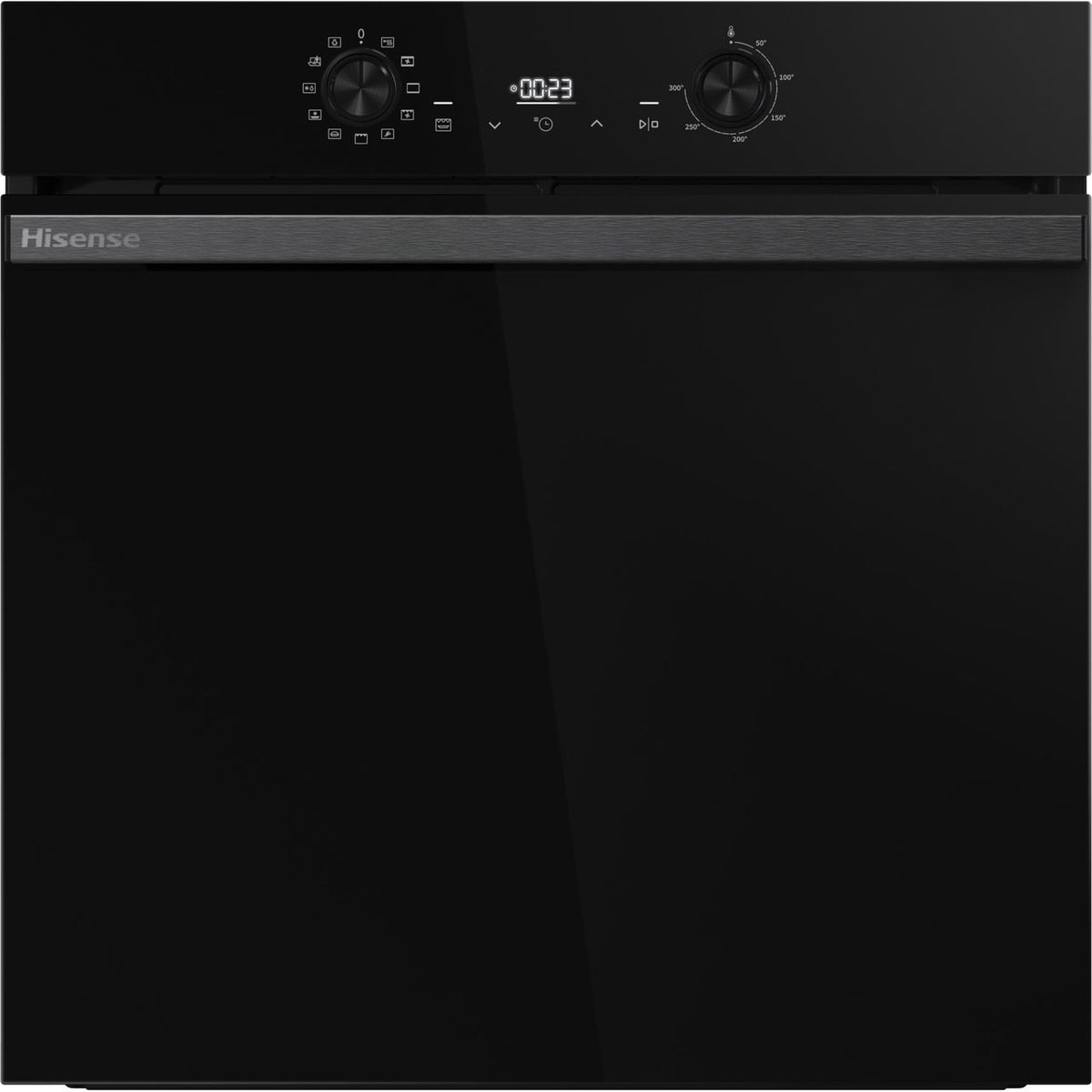 Hisense Hi2 BI622ABPGUK Built In Electric Single Oven - Jet Black - Front shot
