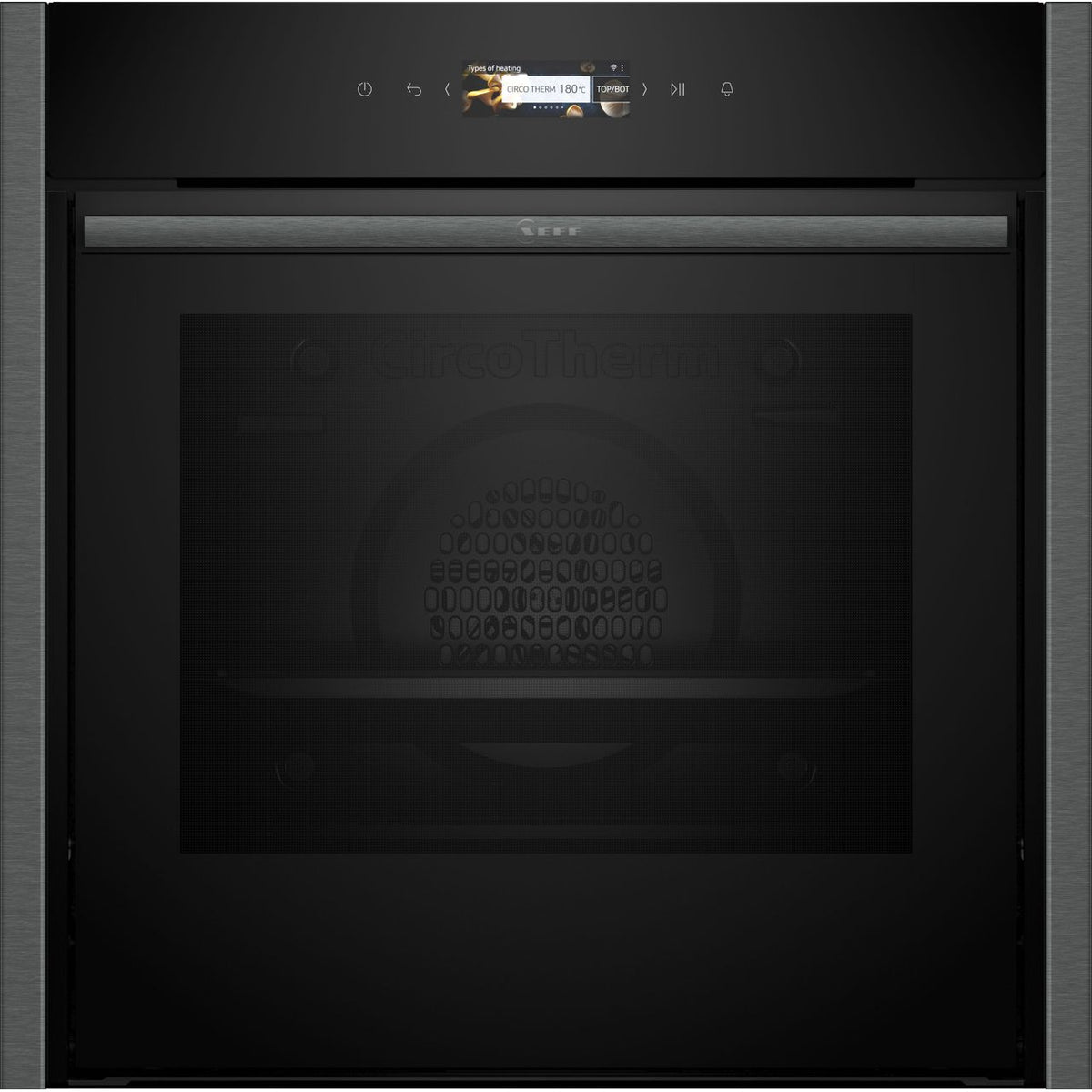 NEFF N70 Slide & Hide® Built In Electric Single Oven - Graphite - Front shot