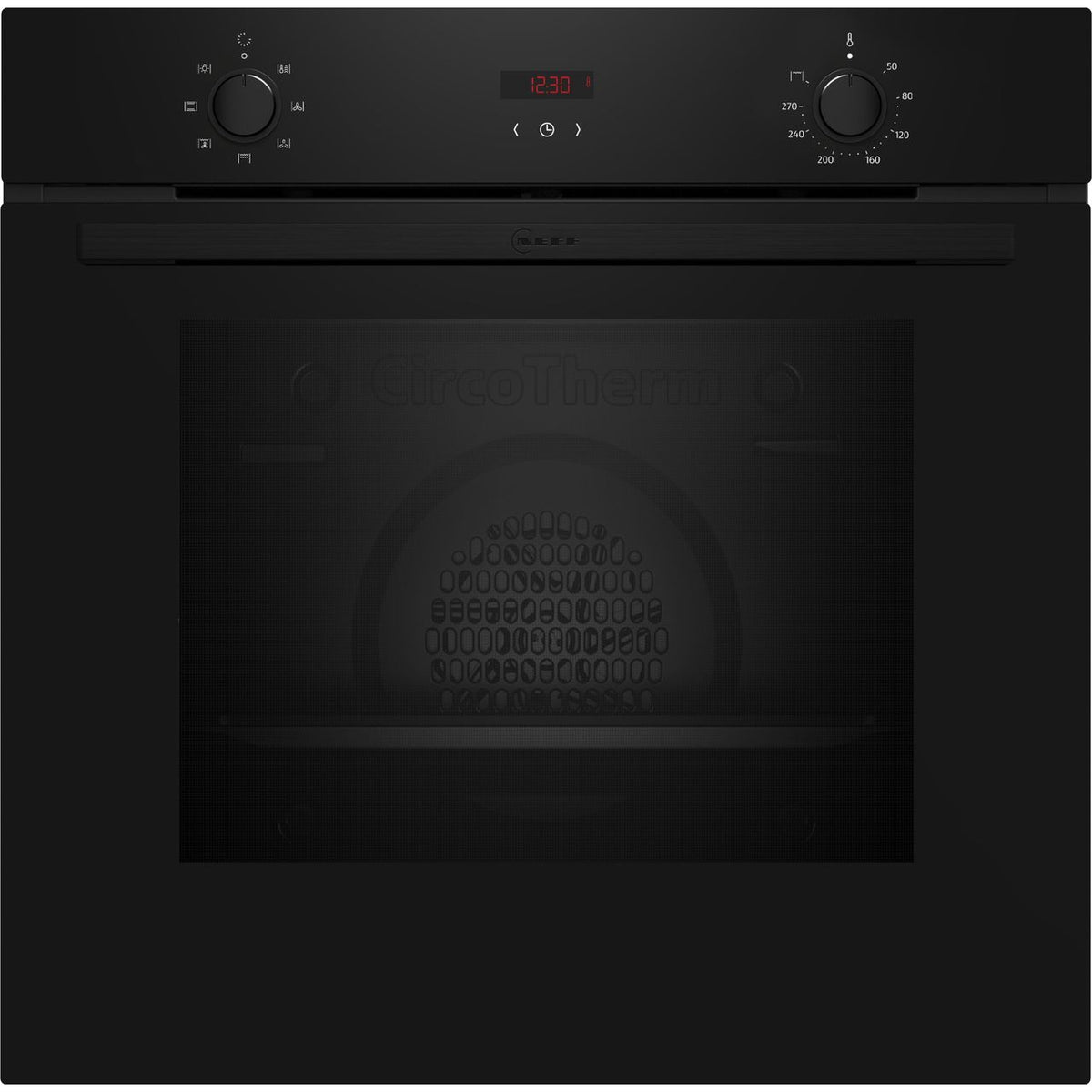 NEFF N30 Built In Electric Single Oven - Black - Front shot