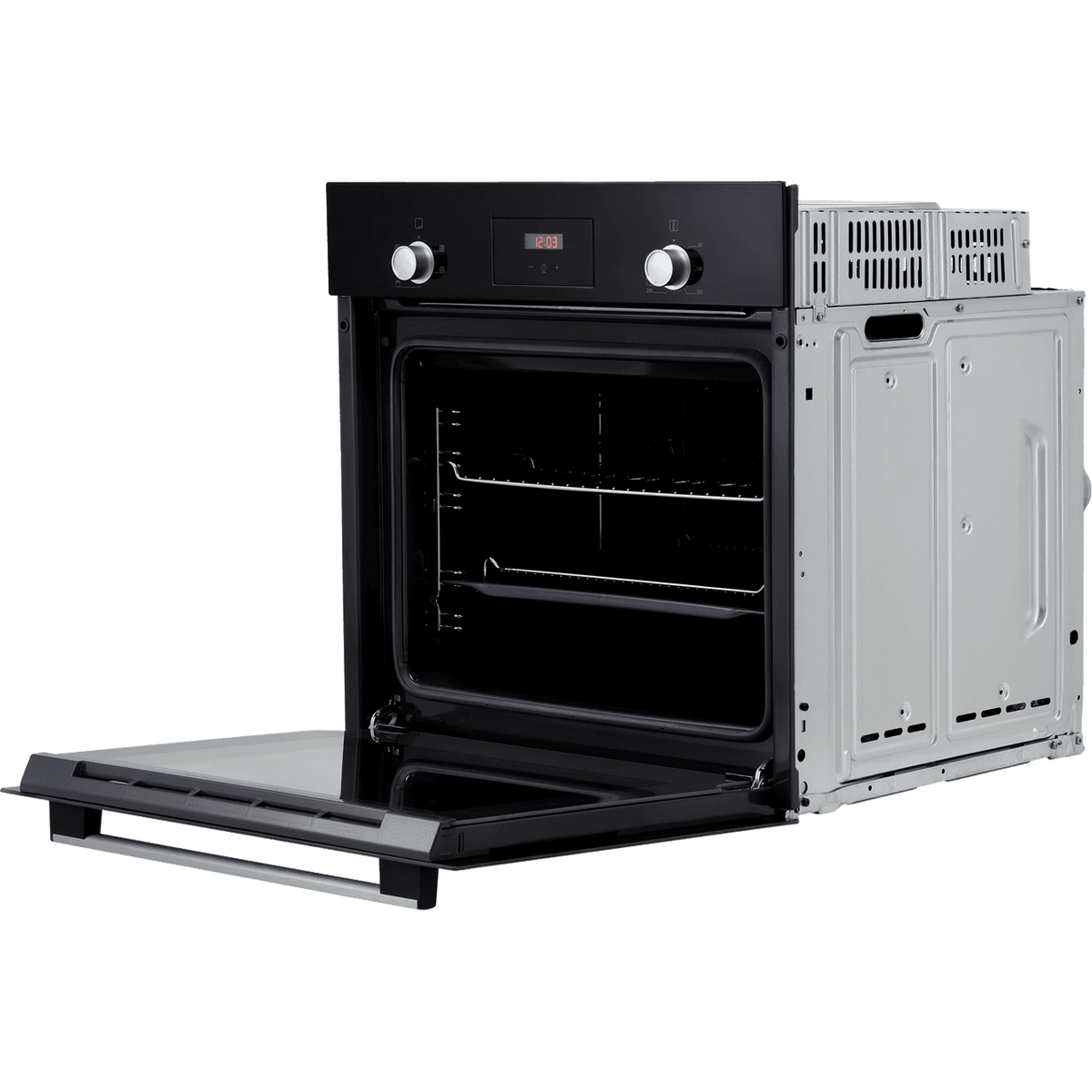Bosch Serie 2 Electric Single Oven - Black - Door open