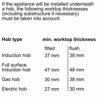 NEFF N70 Slide & Hide® Built In Electric Single Oven - Graphite - Dimensions
