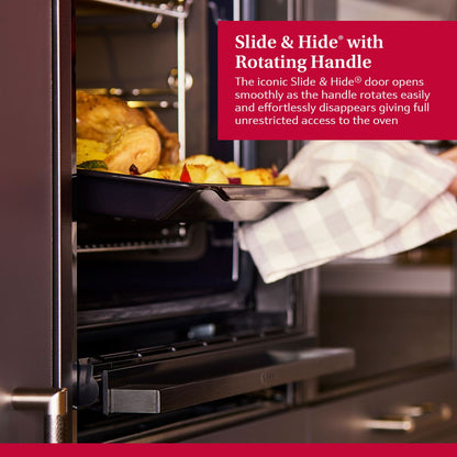 NEFF N70 Slide & Hide® Built In Electric Single Oven - Graphite - Annotation - Slide and hide shot