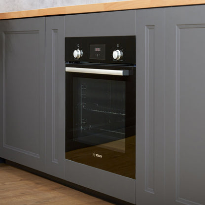 Bosch Series 2 Electric Single Oven - Black - Oven under counter in kitchen shot